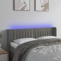 Hellgraues Samtkopfteil mit LED 147x16x78/88 cm von , Kopf- und Fußteile - Ref: Foro24-3123522, Preis: 83,15 €, Rabatt: %