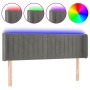 Light gray velvet headboard with LED 147x16x78/88 cm by , Headboards and footboards - Ref: Foro24-3123522, Price: 83,27 €, Di...