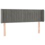Light gray velvet headboard with LED 147x16x78/88 cm by , Headboards and footboards - Ref: Foro24-3123522, Price: 83,27 €, Di...