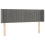 Light gray velvet headboard with LED 147x16x78/88 cm by , Headboards and footboards - Ref: Foro24-3123522, Price: 79,11 €, Di...
