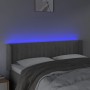 Hellgraues Samtkopfteil mit LED 147x16x78/88 cm von , Kopf- und Fußteile - Ref: Foro24-3123522, Preis: 83,15 €, Rabatt: %
