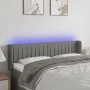 Cabecero con LED de tela gris oscuro 147x16x78/88 cm de , Cabeceros y pies de cama - Ref: Foro24-3123473, Precio: 79,44 €, De...