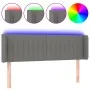 Dark gray fabric headboard with LED 147x16x78/88 cm by , Headboards and footboards - Ref: Foro24-3123473, Price: 79,81 €, Dis...