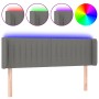 Dunkelgraues Stoffkopfteil mit LED 147x16x78/88 cm von , Kopf- und Fußteile - Ref: Foro24-3123473, Preis: 80,53 €, Rabatt: %