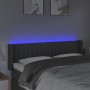Dark gray fabric headboard with LED 147x16x78/88 cm by , Headboards and footboards - Ref: Foro24-3123473, Price: 80,43 €, Dis...