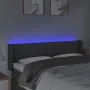 Dark gray fabric headboard with LED 147x16x78/88 cm by , Headboards and footboards - Ref: Foro24-3123473, Price: 79,81 €, Dis...