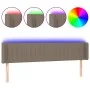 Headboard with LED in taupe gray fabric 163x16x78/88 cm by , Headboards and footboards - Ref: Foro24-3123484, Price: 74,46 €,...