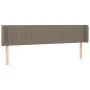 Headboard with LED in taupe gray fabric 163x16x78/88 cm by , Headboards and footboards - Ref: Foro24-3123484, Price: 74,46 €,...