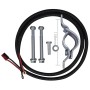 Rueda jockey de remolque motorizada aluminio 12 V 350 W