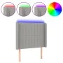 Light gray fabric headboard with LED 83x16x118/128 cm by , Headboards and footboards - Ref: Foro24-3124260, Price: 76,44 €, D...