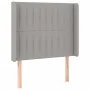 Light gray fabric headboard with LED 83x16x118/128 cm by , Headboards and footboards - Ref: Foro24-3124260, Price: 76,44 €, D...