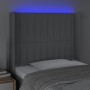 Kopfteil aus hellgrauem Stoff mit LED 83x16x118/128 cm von , Kopf- und Fußteile - Ref: Foro24-3124260, Preis: 75,38 €, Rabatt: %
