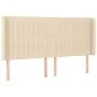 Cream fabric headboard with LED 163x16x118/128 cm by , Headboards and footboards - Ref: Foro24-3124297, Price: 129,75 €, Disc...
