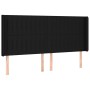 Kopfteil aus schwarzem Stoff mit LED 203x16x118/128 cm von , Kopf- und Fußteile - Ref: Foro24-3124310, Preis: 129,40 €, Rabat...