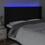 Black fabric headboard with LED 203x16x118/128 cm by , Headboards and footboards - Ref: Foro24-3124310, Price: 126,25 €, Disc...