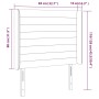 Kopfteil aus schwarzem Samt mit LED 83x16x118/128 cm von , Kopf- und Fußteile - Ref: Foro24-3124220, Preis: 77,85 €, Rabatt: %