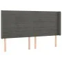 Dunkelgraues Samtkopfteil mit LED 163x16x118/128 cm von , Kopf- und Fußteile - Ref: Foro24-3124243, Preis: 123,59 €, Rabatt: %