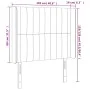 Cream fabric headboard with LED 103x16x118/128 cm by , Headboards and footboards - Ref: Foro24-3124281, Price: 95,46 €, Disco...