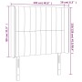 Kopfteil aus cremefarbenem Stoff mit LED 103x16x118/128 cm von , Kopf- und Fußteile - Ref: Foro24-3124281, Preis: 90,42 €, Ra...