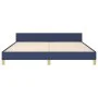 Bed frame with blue fabric headboard 180x200 cm by , Beds and slatted bases - Ref: Foro24-3125160, Price: 233,88 €, Discount: %