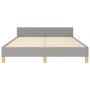 Light gray fabric bed frame with headboard 140x190 cm by , Beds and slatted bases - Ref: Foro24-3125211, Price: 225,36 €, Dis...