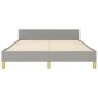 Light gray fabric bed frame with headboard 140x190 cm by , Beds and slatted bases - Ref: Foro24-3125211, Price: 221,19 €, Dis...