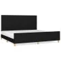 Estructura de cama con cabecero de tela negro 200x200 cm de , Camas y somieres - Ref: Foro24-3125245, Precio: 246,91 €, Descu...