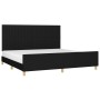 Bed frame with black fabric headboard 200x200 cm by , Beds and slatted bases - Ref: Foro24-3125245, Price: 260,21 €, Discount: %
