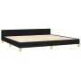 Bed frame with black fabric headboard 200x200 cm by , Beds and slatted bases - Ref: Foro24-3125245, Price: 260,21 €, Discount: %