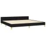 Estructura de cama con cabecero de tela negro 200x200 cm de , Camas y somieres - Ref: Foro24-3125245, Precio: 246,91 €, Descu...