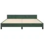 Estructura cama con cabecero terciopelo verde oscuro 160x200 cm de , Camas y somieres - Ref: Foro24-3125827, Precio: 258,23 €...