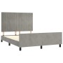 Estructura de cama con cabecero terciopelo gris claro 140x190cm de , Camas y somieres - Ref: Foro24-3125873, Precio: 197,11 €...