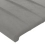 Estructura de cama con cabecero terciopelo gris claro 140x190cm