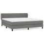 Box spring bed with dark gray fabric mattress 160x200 cm by , Beds and slatted bases - Ref: Foro24-3126334, Price: 505,42 €, ...