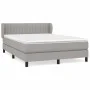 Cama box spring con colchón tela gris claro 140x200 cm de , Camas y somieres - Ref: Foro24-3126405, Precio: 439,61 €, Descuen...