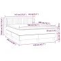 Box spring bed with black fabric mattress 140x200 cm by , Beds and slatted bases - Ref: Foro24-3126407, Price: 464,16 €, Disc...