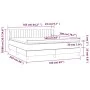Box spring bed with light gray fabric mattress 160x200 cm by , Beds and slatted bases - Ref: Foro24-3126413, Price: 495,02 €,...