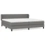 Box spring bed with dark gray fabric mattress 200x200 cm by , Beds and slatted bases - Ref: Foro24-3126430, Price: 585,64 €, ...