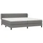 Box spring bed with dark gray fabric mattress 200x200 cm by , Beds and slatted bases - Ref: Foro24-3126430, Price: 585,64 €, ...