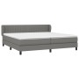 Cama box spring con colchón tela gris oscuro 200x200 cm de , Camas y somieres - Ref: Foro24-3126430, Precio: 579,54 €, Descue...
