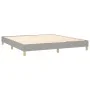 Box spring bed with light gray fabric mattress 160x200 cm by , Beds and slatted bases - Ref: Foro24-3126893, Price: 507,30 €,...