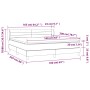 Box spring bed with light gray fabric mattress 160x200 cm by , Beds and slatted bases - Ref: Foro24-3126893, Price: 520,46 €,...