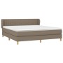 Cama box spring con colchón tela gris taupe 160x200 cm de , Camas y somieres - Ref: Foro24-3126977, Precio: 521,67 €, Descuen...