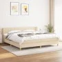 Boxspringbett mit cremefarbener Stoffmatratze 200x200 cm von , Betten und Lattenroste - Ref: Foro24-3126994, Preis: 560,88 €,...