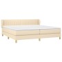 Box spring bed with cream fabric mattress 200x200 cm by , Beds and slatted bases - Ref: Foro24-3126994, Price: 561,08 €, Disc...