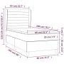 Box spring bed with black fabric mattress 80x200 cm by , Beds and slatted bases - Ref: Foro24-3127999, Price: 329,87 €, Disco...