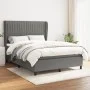 Box spring bed with dark gray fabric mattress 140x200 cm by , Beds and slatted bases - Ref: Foro24-3128126, Price: 502,39 €, ...