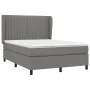 Box spring bed with dark gray fabric mattress 140x200 cm by , Beds and slatted bases - Ref: Foro24-3128126, Price: 502,39 €, ...