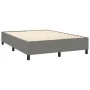 Box spring bed with dark gray fabric mattress 140x200 cm by , Beds and slatted bases - Ref: Foro24-3128126, Price: 502,39 €, ...