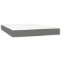 Box spring bed with dark gray fabric mattress 140x200 cm by , Beds and slatted bases - Ref: Foro24-3128126, Price: 502,39 €, ...